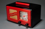 Motorola Catalin ”S-Grill” Radio 51x15 Rare Red + Black Art Deco Beauty